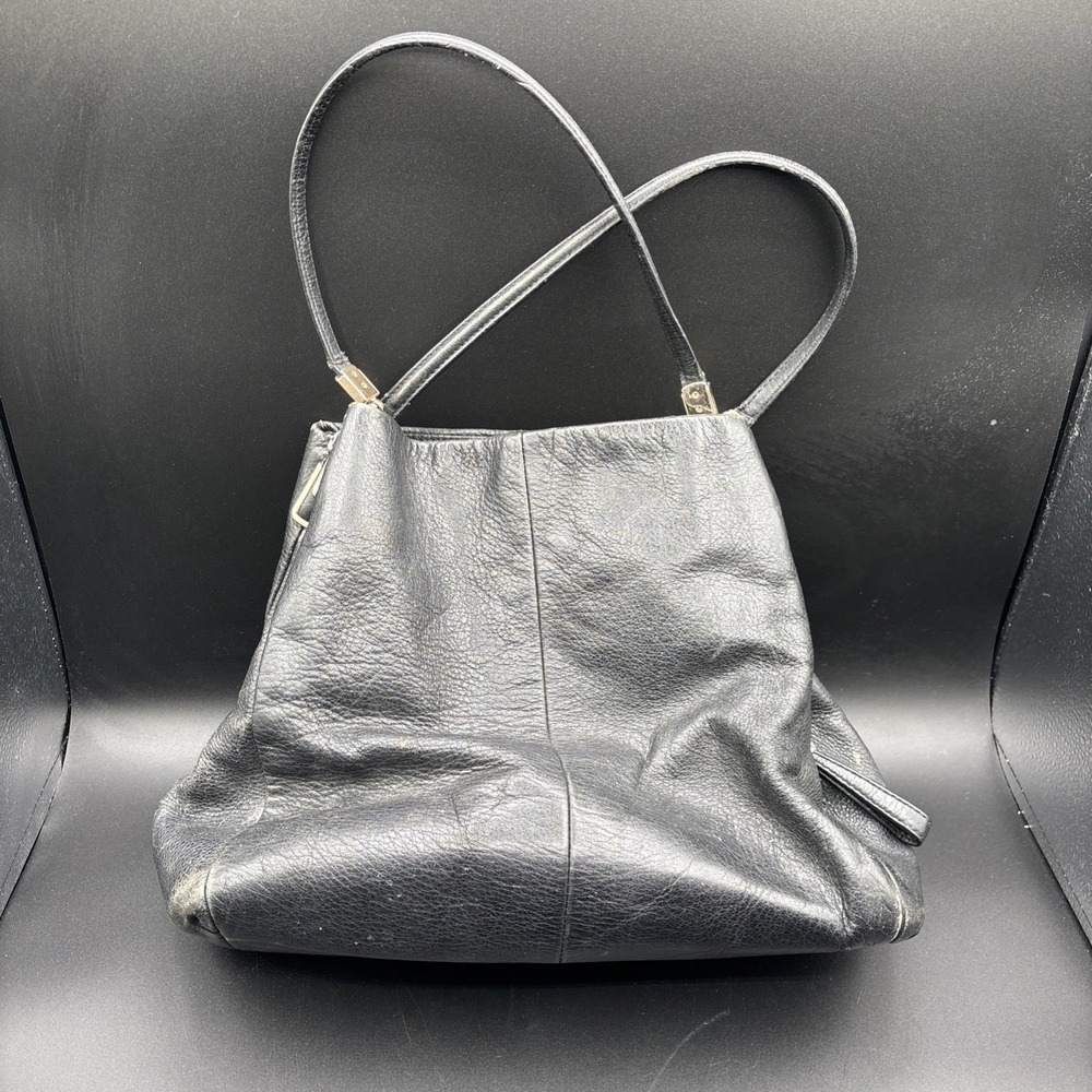 Coach Madison Phoebe Black Pebbled Leather Triple Compartment Shoulder Bag 26224